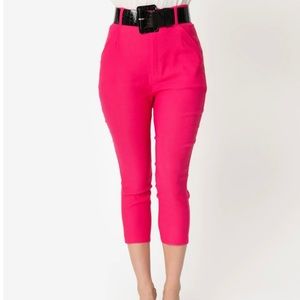 I Love Lucy x Unique Vintage Deep Pink Vineyard Pant 2X